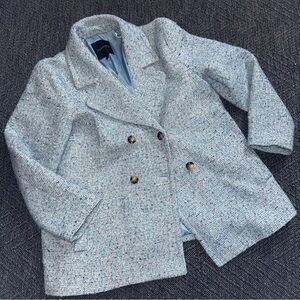 Talbots Light Blue Tweed Blazer Size XL